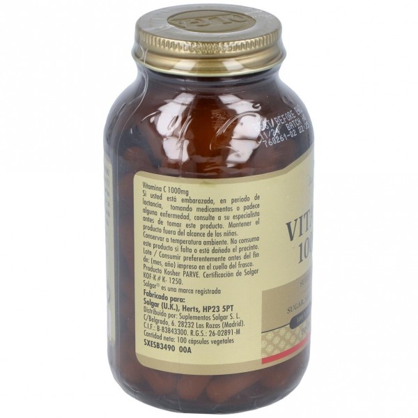 Vitamina C 1000 Cápsulas Vegetales 100 U