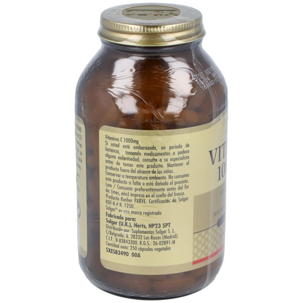 Vitamina C 1000Mg. Cápsulas Vegetales 250 U