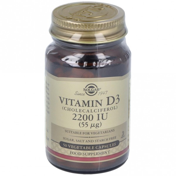 Solgar Vitamina D3 2200Ui 55Mcg 50 Cápsulas