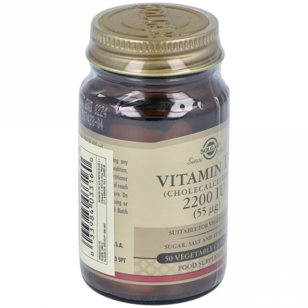Solgar Vitamina D3 2200Ui 55Mcg 50 Cápsulas