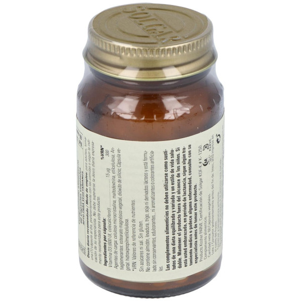 Solgar Vitamina D3 600Ui 60 Cápsulas Vegetales