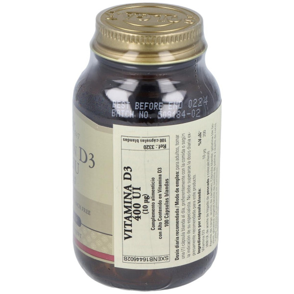 Vitamina D3 400Ui (10Mcg) 100Perlas