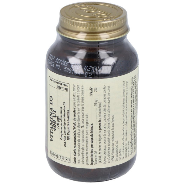Vitamina D3 400Ui (10Mcg) 100Perlas
