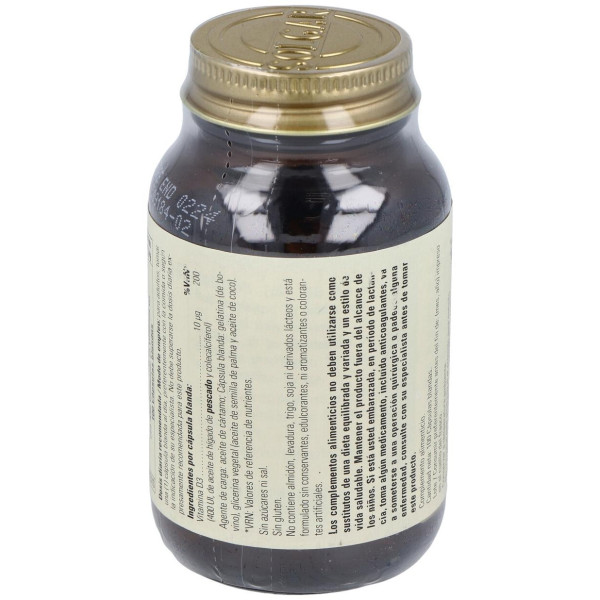 Vitamina D3 400Ui (10Mcg) 100Perlas