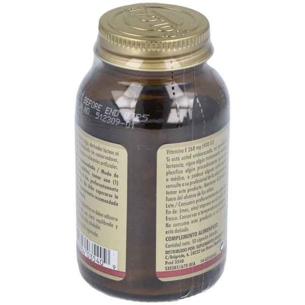 Vitamina E 400Ui (268Mg) 50Cap.Blanda