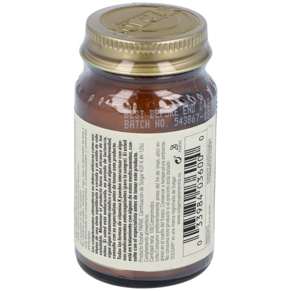 Vitamina K Natural 100Mcg. 100Comp.