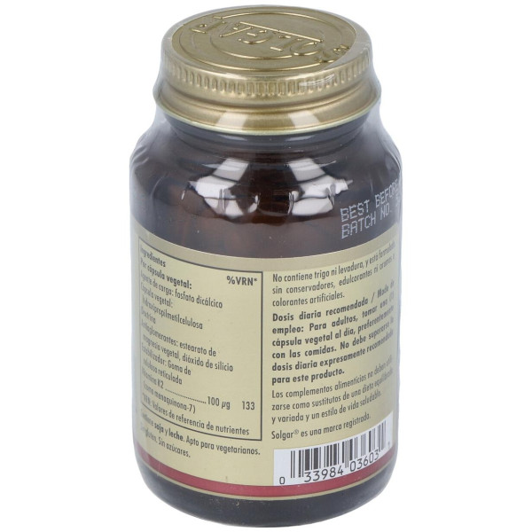 Vitamina K2 100Mcg.(Menaquinona-7) 50Cap.Veg