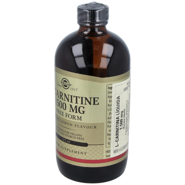 Solgar L-Carnitina Líquida 1500Mg Sabor Limón 473Ml