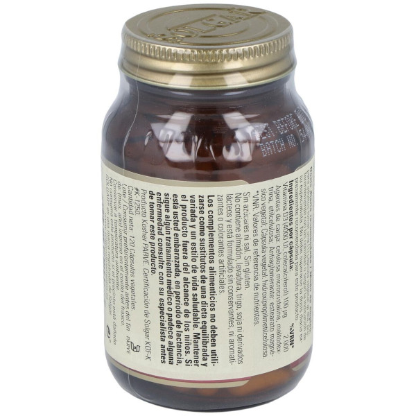 Vitamina D3 4000 Ui 100 Μg Colecalciferol Cápsulas Vegetales 120 U