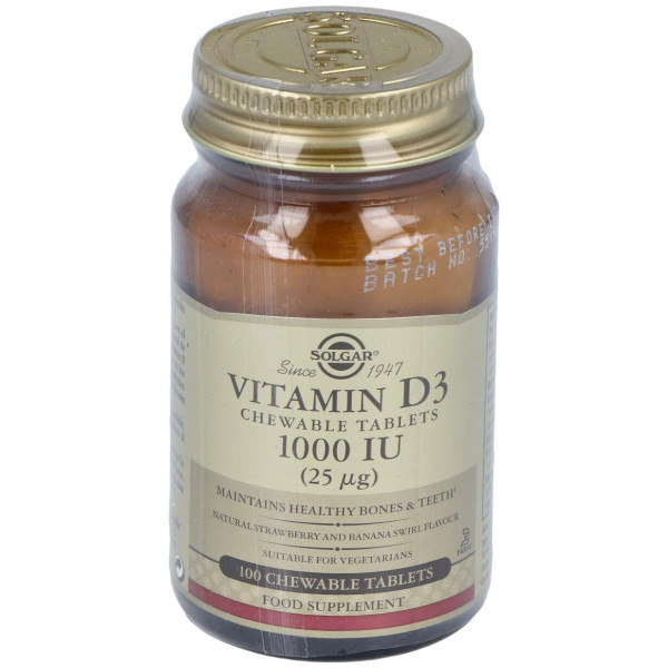Vitamina D3 1000 Iu 25 Μg Comprimidos Masticables 100 U