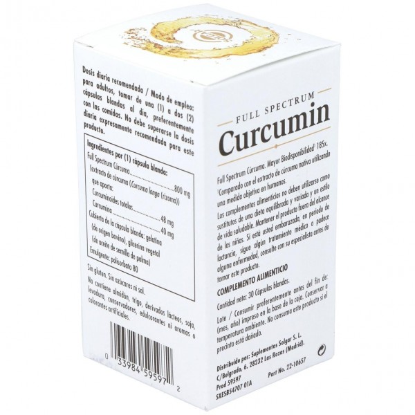 Full Spectrum Cúrcuma 185X Cápsulas Blandas 30 U