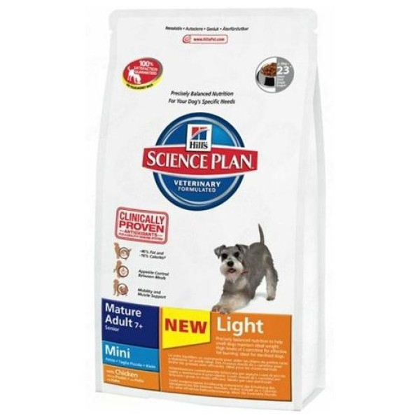 Hills Science Light Mat.7+Mini Dog 2,5Kg