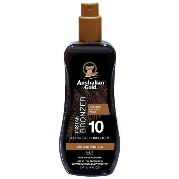 Australian Gold Spf10 With Instant Bronzer Spray Gel 237Ml