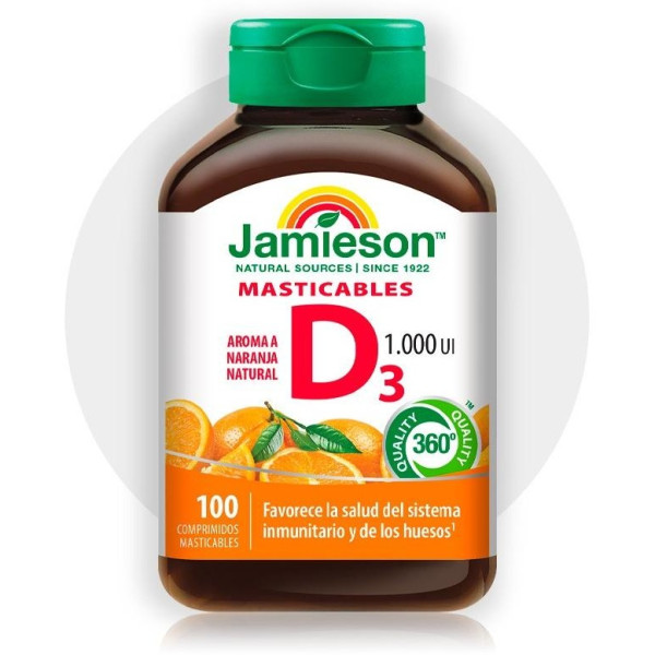 Jamieson Vitamina D3 1000Ui/25Mcgnaranja100 Tabletas