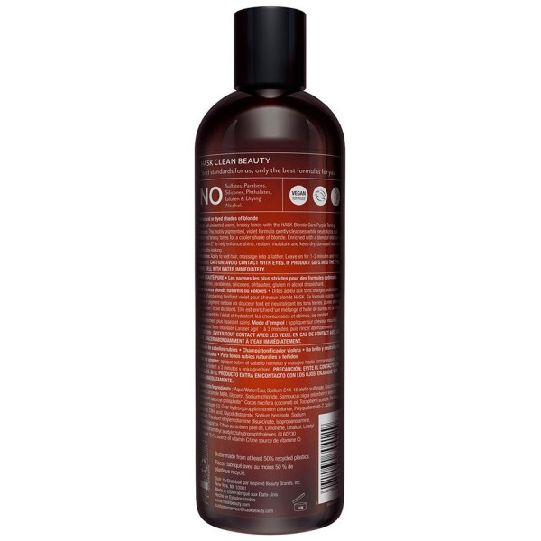 Hask Blonde Care Purple Toning Shampoo 355Ml