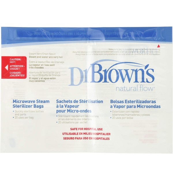 Bolsa Esterilizacion A Vapor Microondas - Dr Brown´S Natural Flow (5 U)