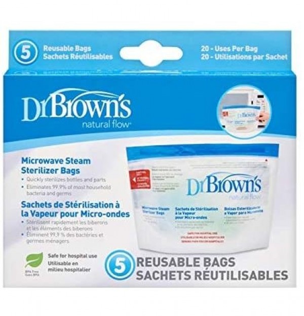 Bolsa Esterilizacion A Vapor Microondas - Dr Brown´S Natural Flow (5 U)