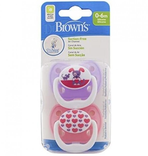 Chupete Silicona - Dr Brown´S Prevent Dibujos (2ª Etapa  6 - 18 M Pack 2 U)