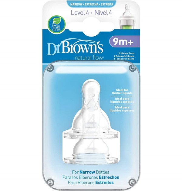 Tetina Silicona - Dr Brown´S Natural Flow Estandar (Comilones 2 U N4)