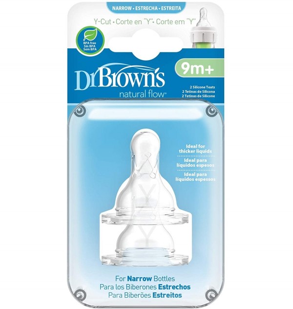 Tetina Silicona - Dr Brown´S Natural Flow Estandar (Cereales 2 U)