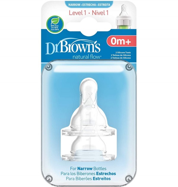 Tetina Silicona - Dr Brown´S Natural Flow Estandar (Recien Nacido N1 2 U)