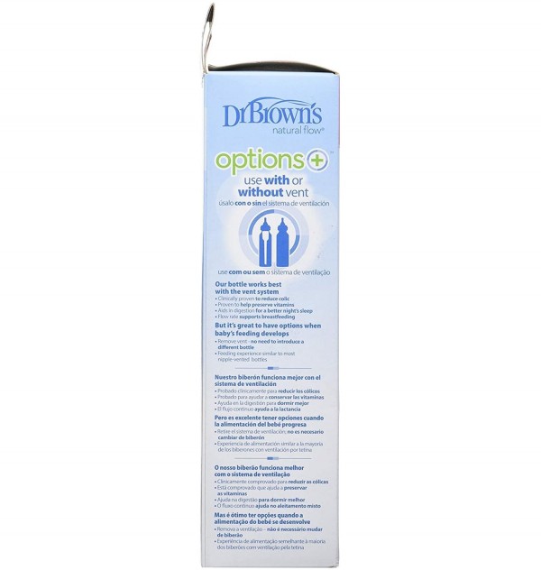 Biberon Estandar Options - Dr Brown´S Natural Flow (Rosa 250 Ml Pack 2 U)