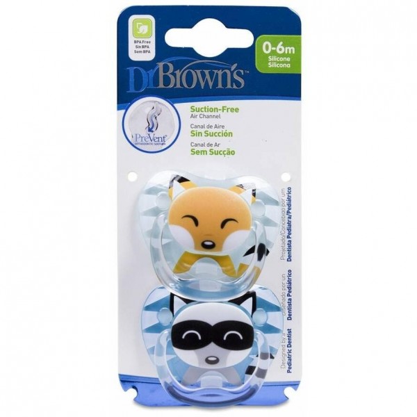 Handi-Craft Dr. Brown'S Chupete Prevent Animal Niño 0-6 Meses Talla 1, 2 Unidades