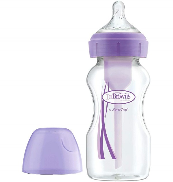 Biberon Boca Ancha Pp Options+ - Dr Brown´S Natural Flow (Morado 270 Ml)