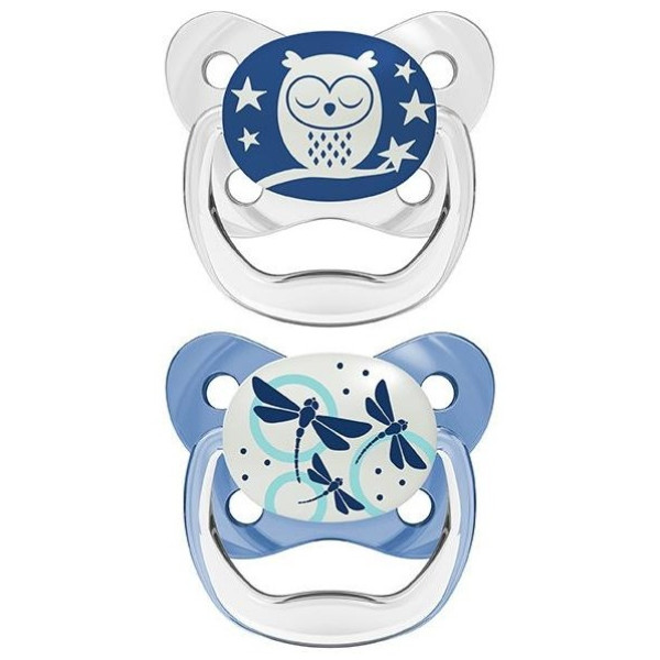 Dr Brown'S Chupete Silicona Nocturno 0 A 6 Meses Azul 2Uds
