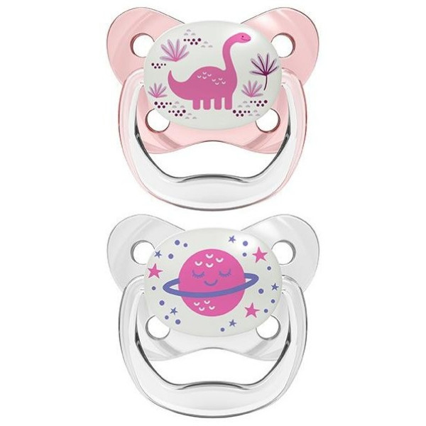 Dr Brown'S Chupete Silicona Nocturno 6 A 18 Meses Rosa 2Uds