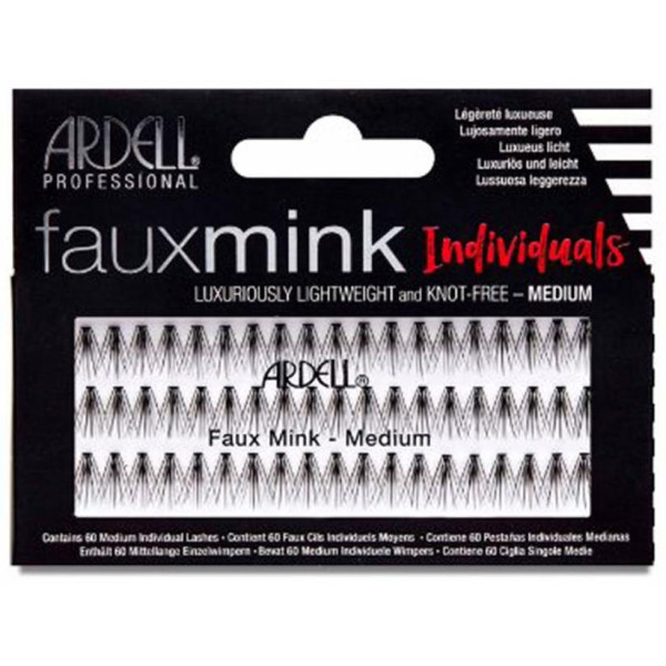 Faux Mink Pestañas Individuales Negras Medium 1 U