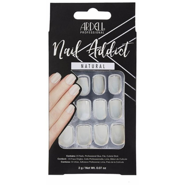 Ardell Nail Addict Natural Uñas Postizas Squared 24Uds