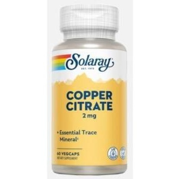 Solaray Cobre Citrato 2Mg 60Caps