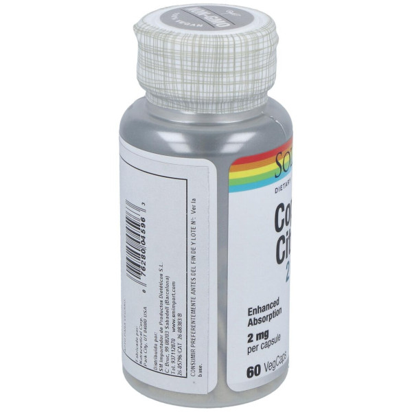 Solaray Cobre Citrato 2Mg 60Caps