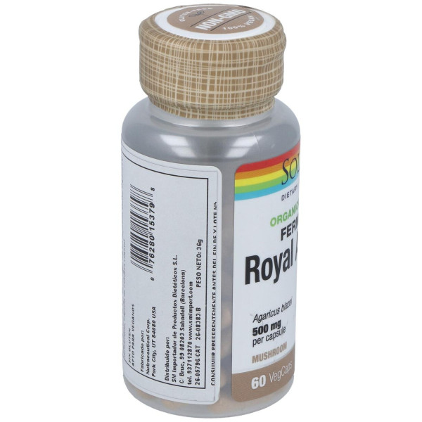 Royal Agaricus Champiñon Del Sol 500Mg. 60Cap.Veg
