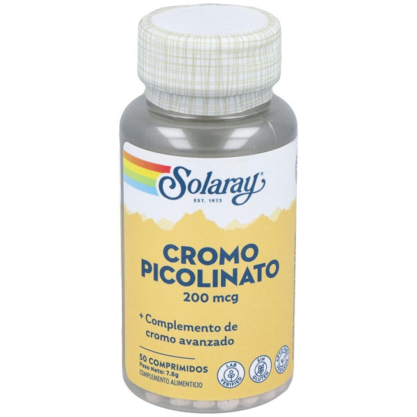 Solaray Chromium Picolinate 200 50 Tabletas