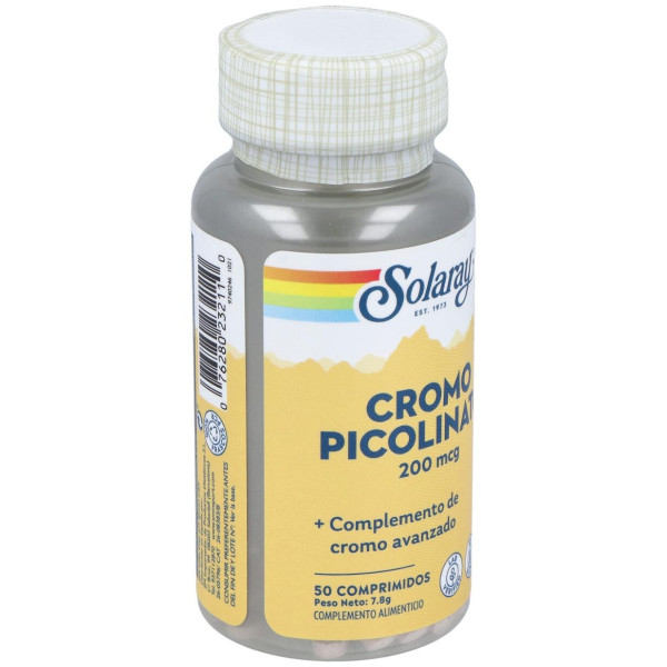 Solaray Chromium Picolinate 200 50 Tabletas