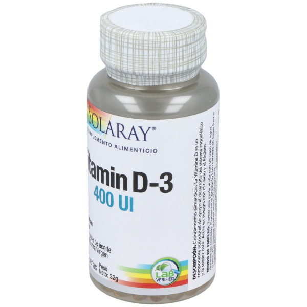 Solaray Vitamina D3 400Ui 120Caps