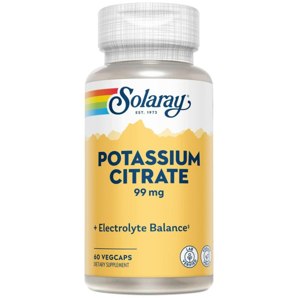 Solaray Potasio Citrato 99Mg 60 Cápsulas