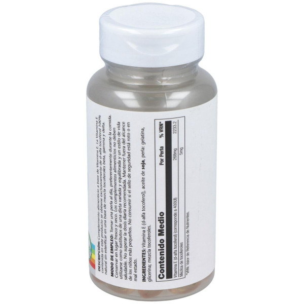 Vit. E (100% D-Alfa Tocoferoles) 50Perlas