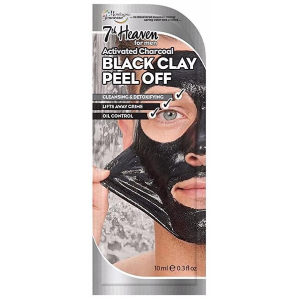 7Th Heaven Men Black Clay Peel Off Mask 10Ml