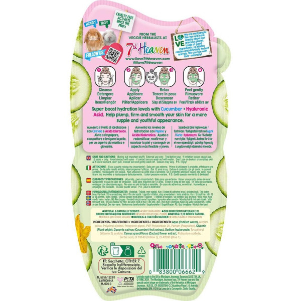 Peel-Off Plump And Firm Pepino Con Ácido Hialurónico 10 Ml