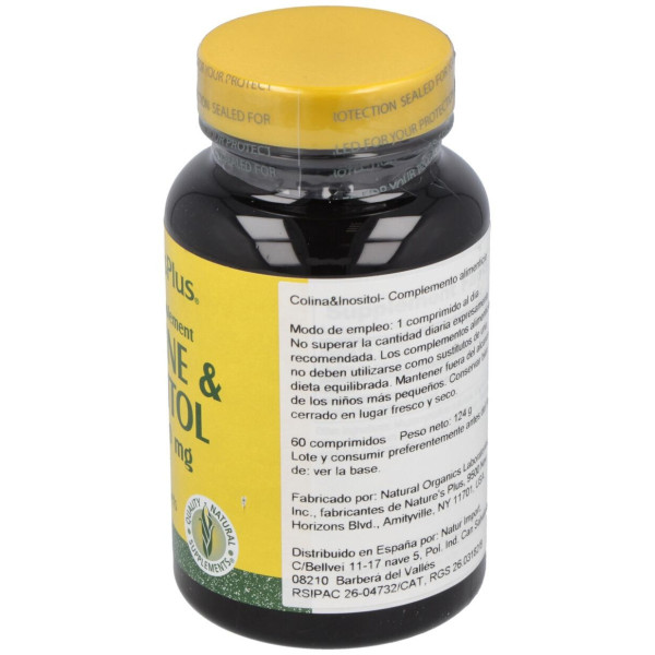 Colina + Inositol 500Mg. 60Comp.