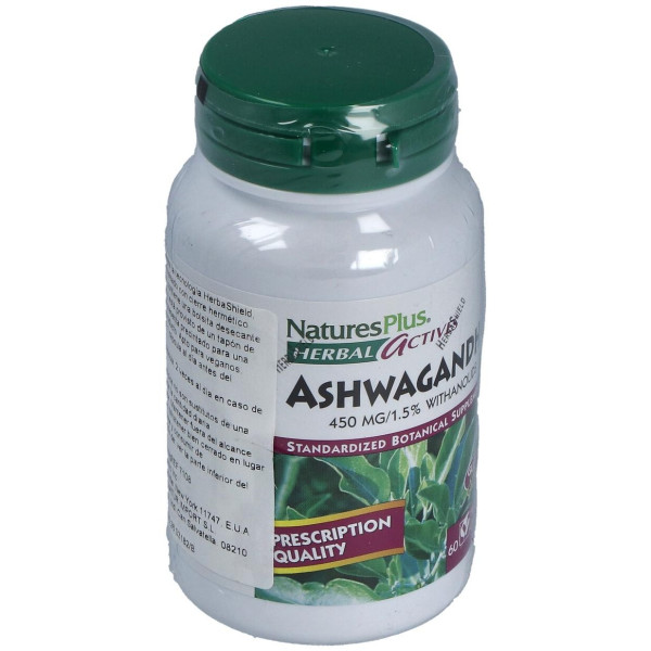 Ashwaganda Raiz 450Mg. 60Cap. Herbal Actives