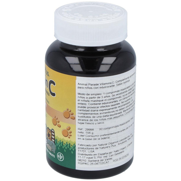 Animal Parade Vit.C 90 Comprimidos Masticables