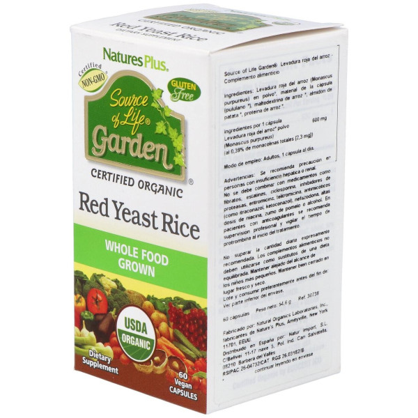 Garden Source Of Life Levadura De Arroz Rojo 60Cap