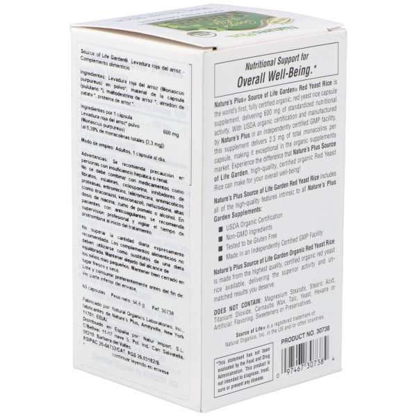 Garden Source Of Life Levadura De Arroz Rojo 60Cap
