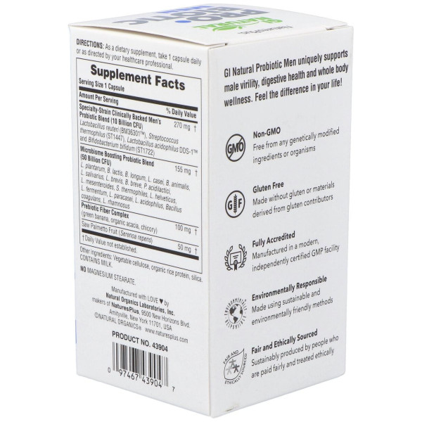 Gi Natural Probiotic Men 30Cap.