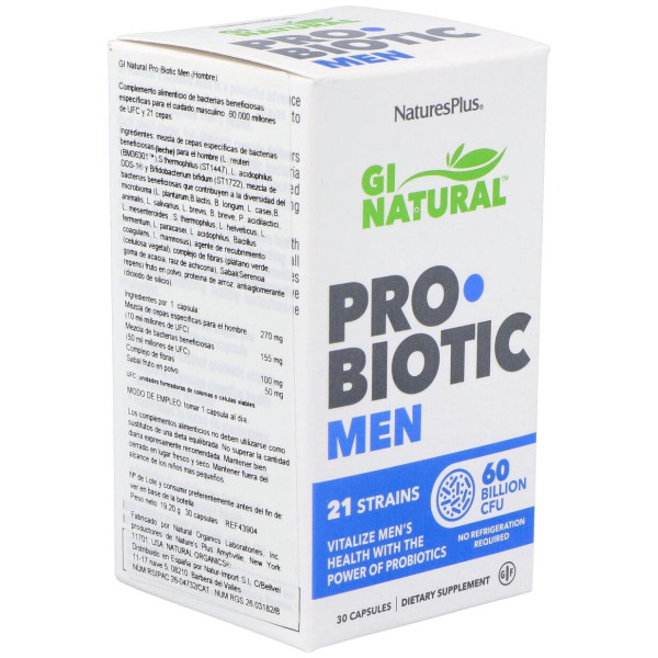 Gi Natural Probiotic Men 30Cap.