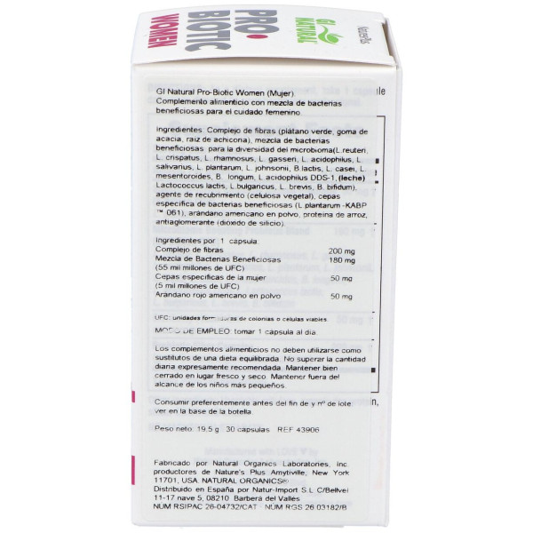 Gi Natural Probiotic Women 30Cap.